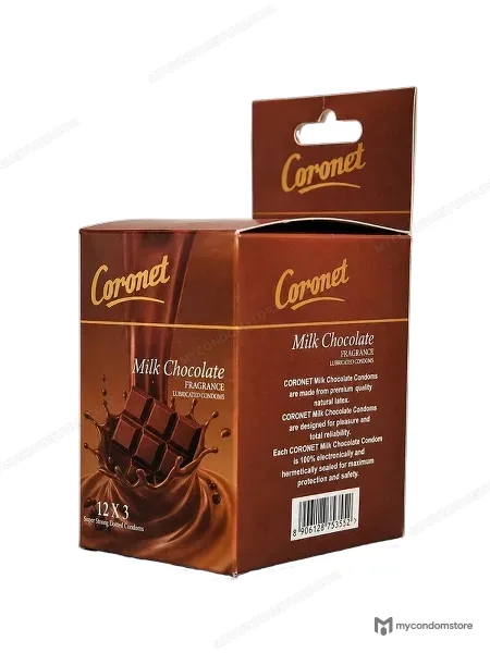 Coronet Milk Chocolate Flavoured Condoms pcs 36 Pack - Coronet flavoured condoms - photo 2