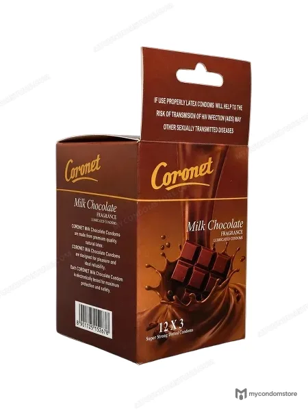 Coronet Milk Chocolate Flavoured Condoms pcs 36 Pack - Coronet flavoured condoms - photo 3