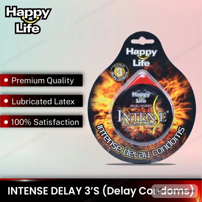 Delay Condoms – Happy Life Intense Brand - Happy Life delay & timing condoms - photo 3