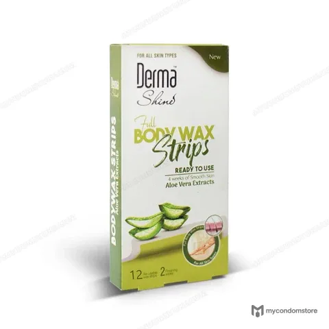 Derma Shine Full Body Wax Strips – Aloe Vera Extracts