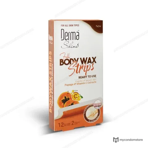 Derma Shine Wax Strips | Full Body with Papaya & Vitamin C Extracts