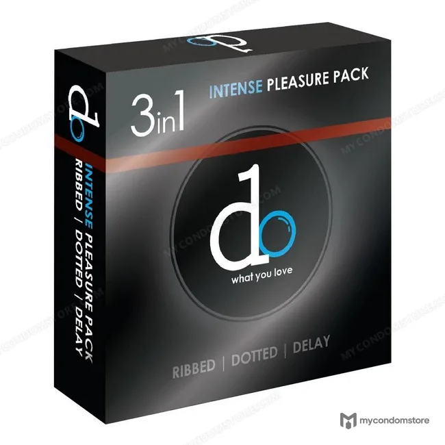DO What You Love Triple-Action Pleasure Condoms (3-Pack)