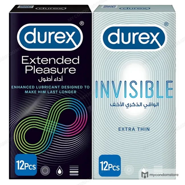 Durex Condoms Fun Bundle Pack - Durex classic & plain condoms