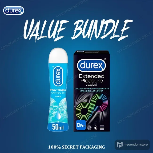 Durex Pack of 2: Extended Pleasure & Tingle Lube