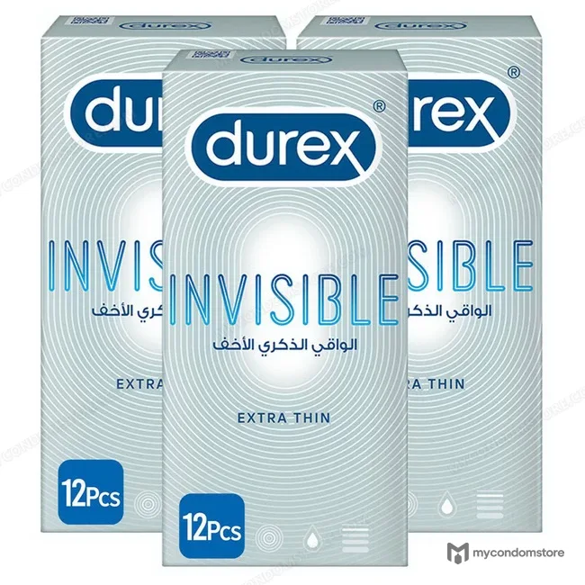 Invisible Extra Thin Condoms – 3 Packs of 12