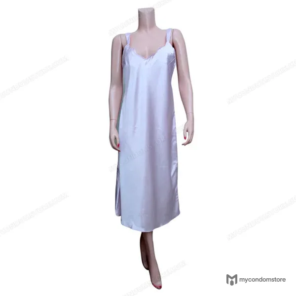 Light Purple Silk Chemise with Black Floral Print - photo 2