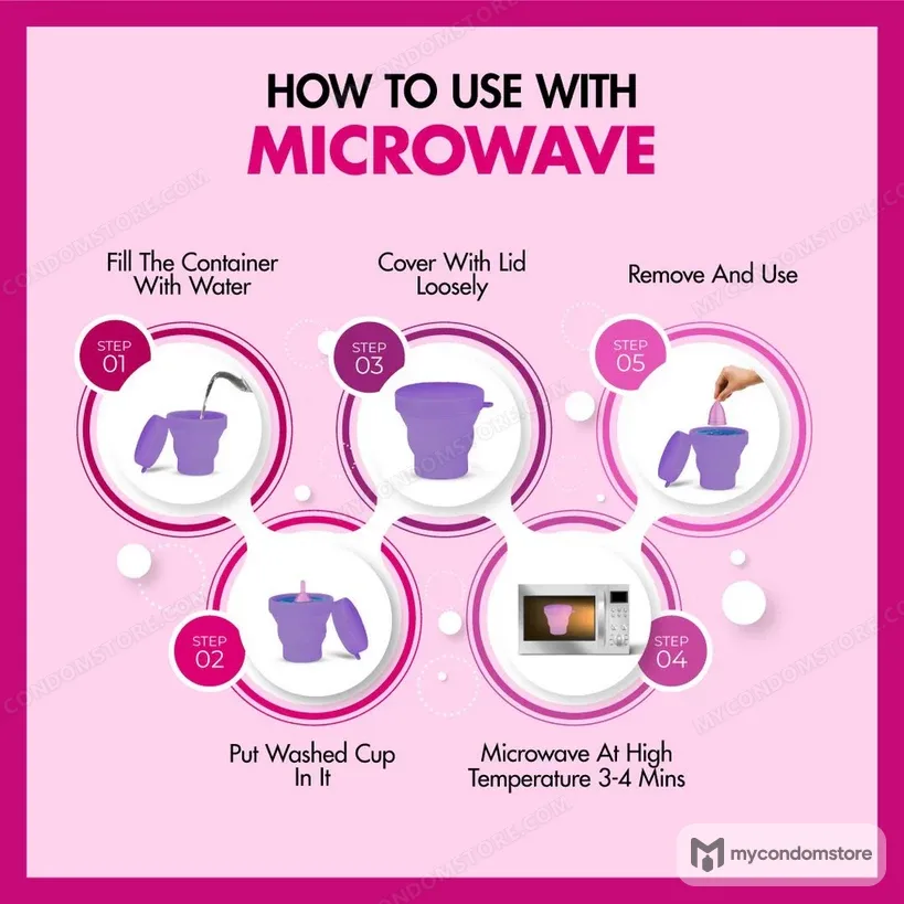 Menstrual Cup with Foldable Steriliser — Medium - photo 3
