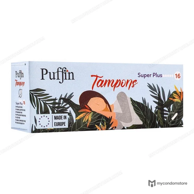 Puffin Tampons Super Plus – Max Comfort & Protection — 16 Pcs - Puffin tampons - photo 3