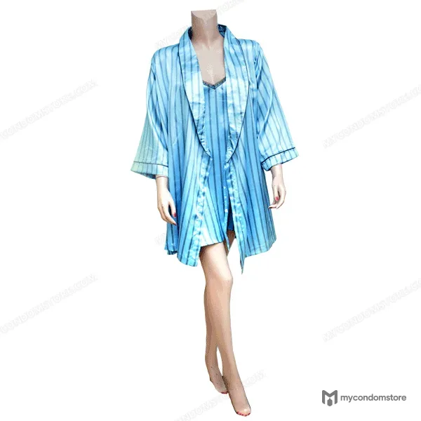 Lined Silk Chemise & Robe Set