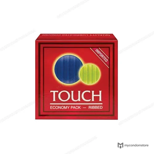 Touch Ribbed Condoms — Pack of 5