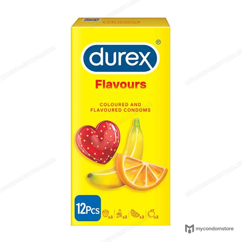 UAE Durex Flavours 12s Condoms | Multi Flavor Latex Pack