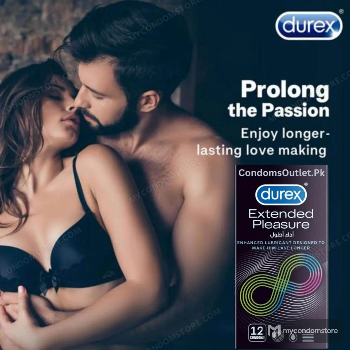 Durex Extended Pleasure Condoms (12 Pack) – Long Lasting Delay
