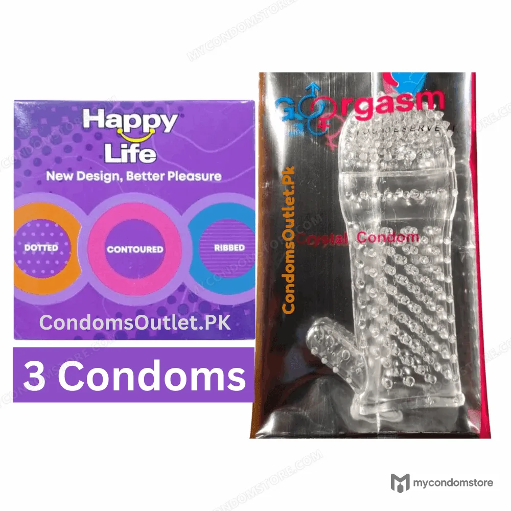 Happy Life & Crystal Silicone Condom Bundle – Spiked