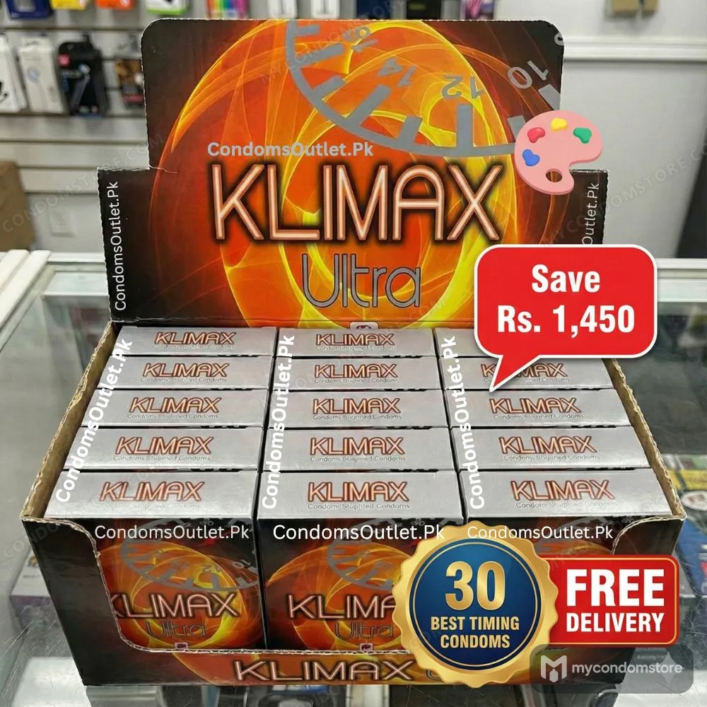 Klimax Ultra Condoms 30 Pack – Delay, Studded & Coloured