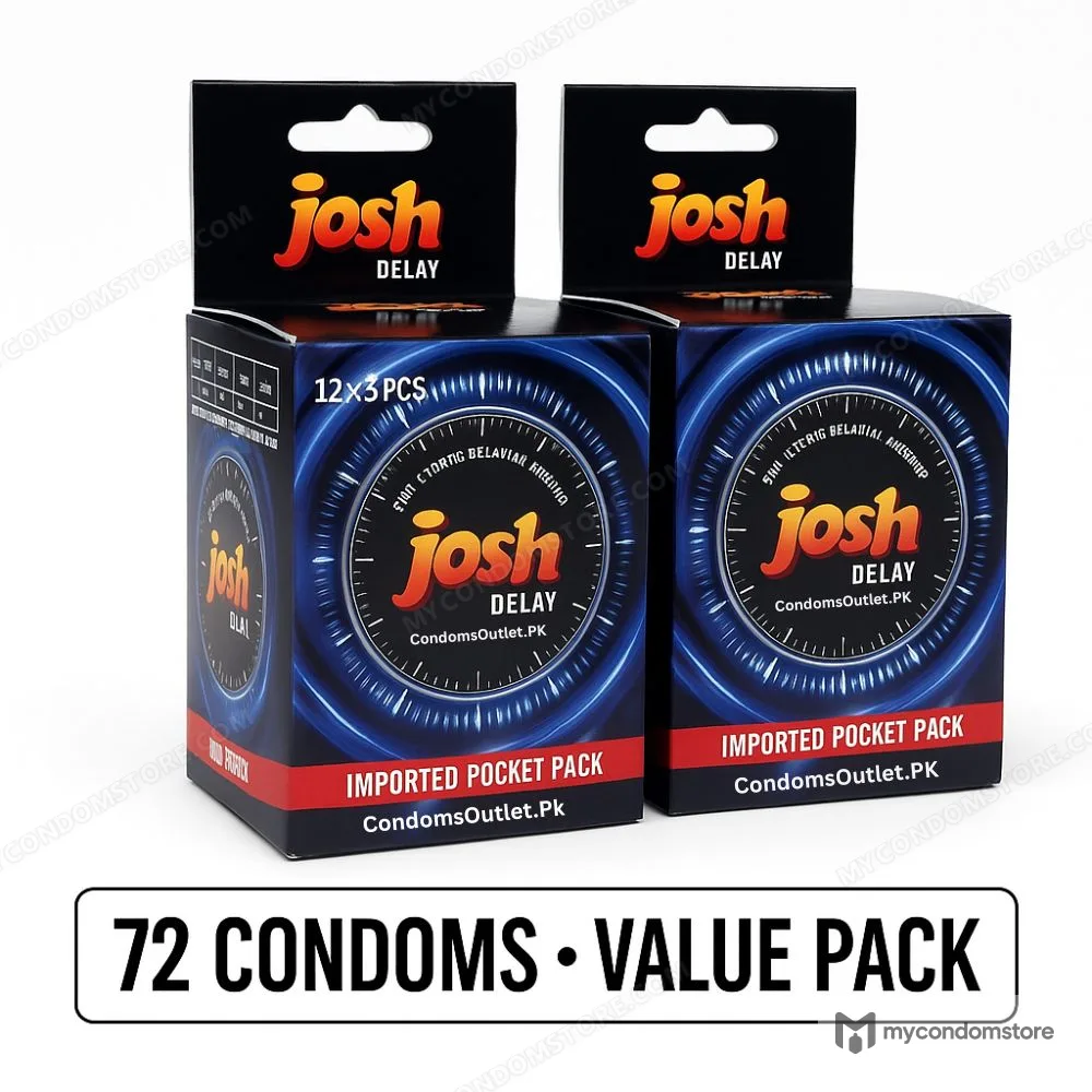 Josh Delay Condoms (72 Pack) – Jumbo Wholesale Bundle – Climax Control