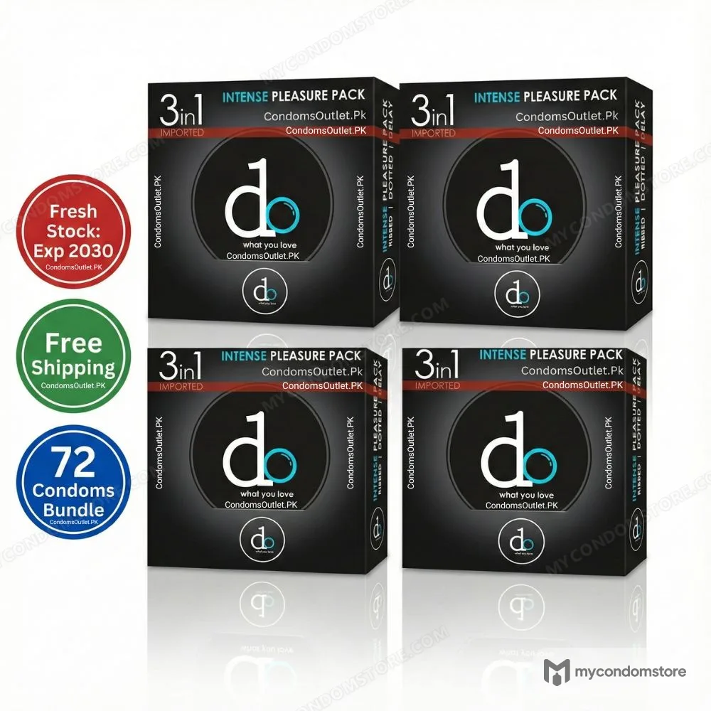 Do 3-in-1 Condoms (72 Pack) – Mega Wholesale Bundle – Triple Action