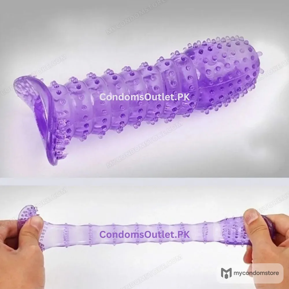 Reusable Silicone Condom Sleeve – Soft Crystal Enhancement