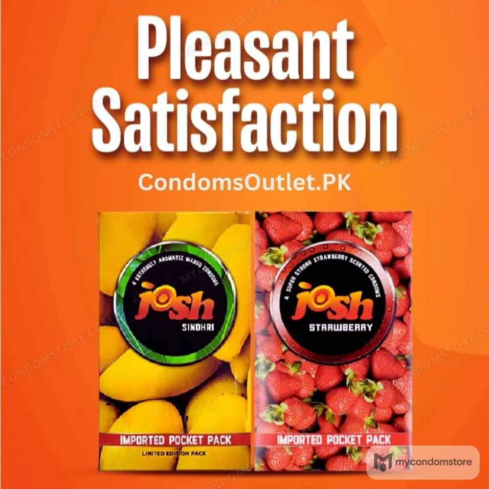 Josh Mango & Strawberry Condoms Pack – Variety Fruity Fun