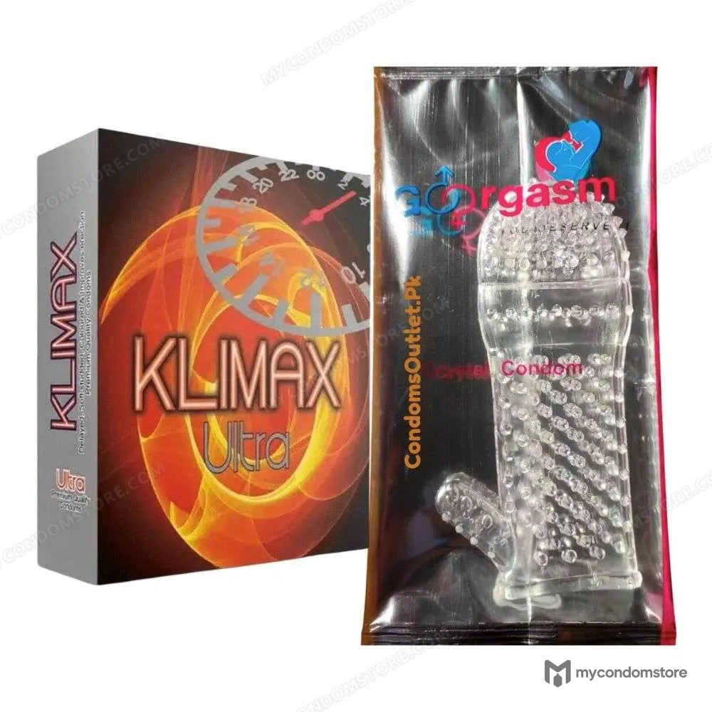 Silicone Condom & Klimax Condom Bundle – Reusable & Textured
