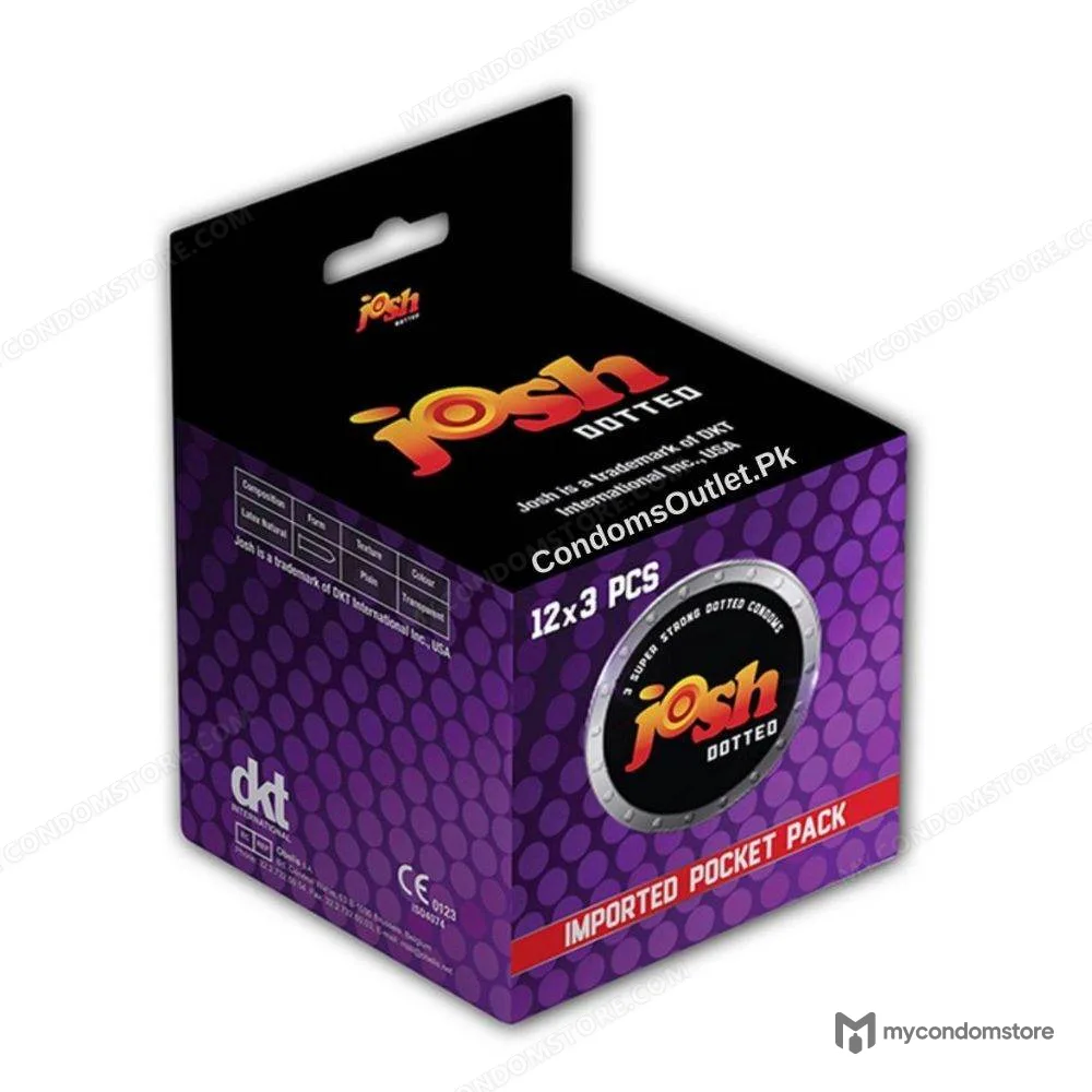Josh Dotted Condoms (36 Pack) – Intense Stimulation Mega Saver