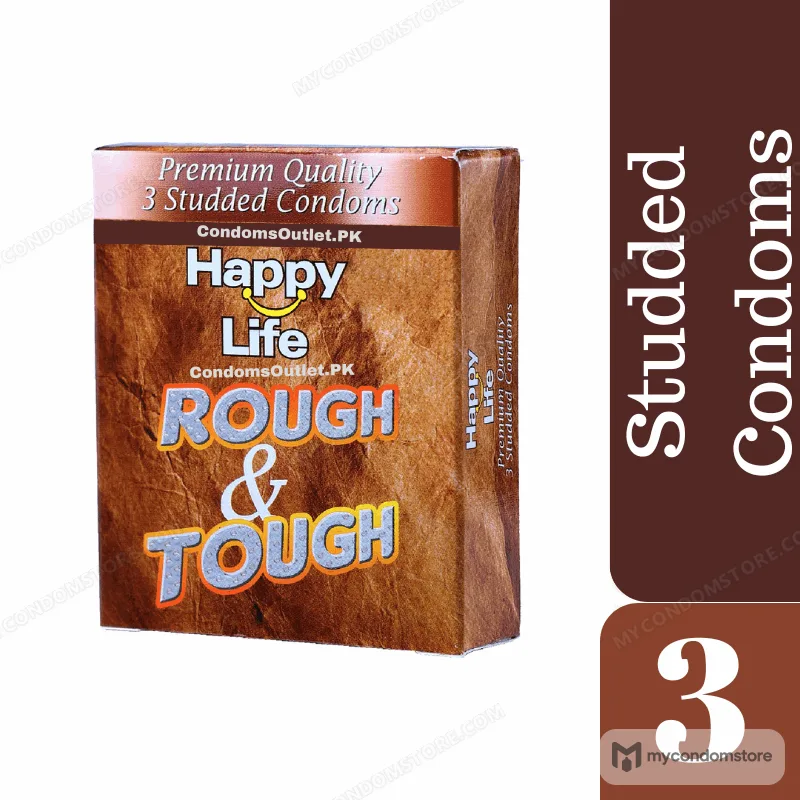 Happy Life Rough & Tough Condoms (3 Pack) – Intense Stimulation