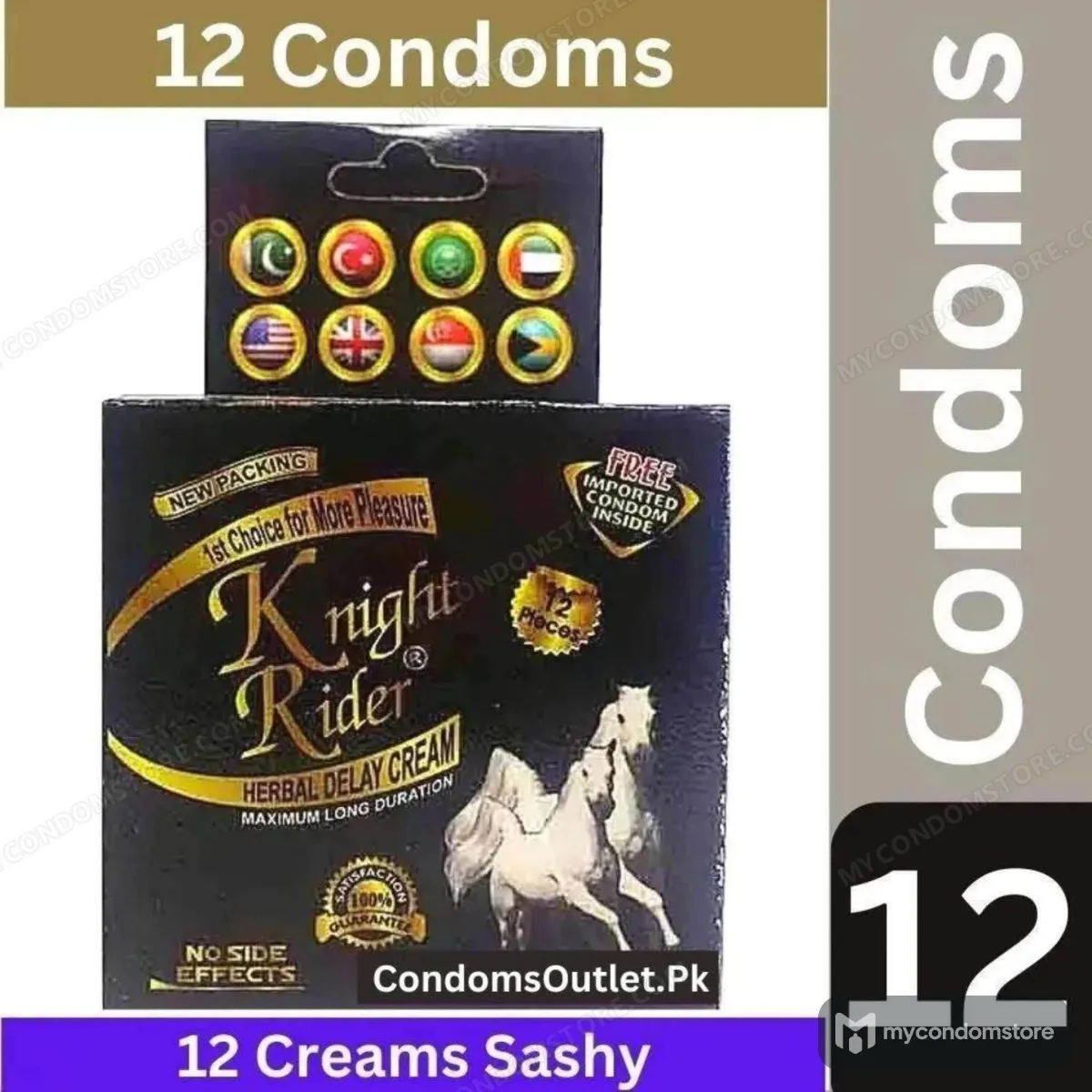 Knight Rider Condoms & Delay Cream (12 Pack) – Performance Bundle