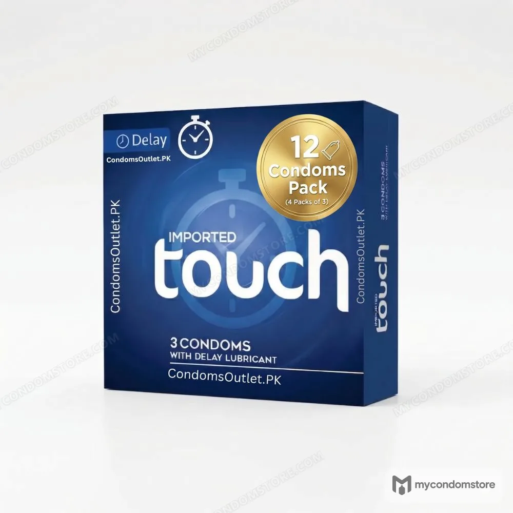 Touch Delay Condoms – Long Lasting Performance + Extra Control (12 Pack)