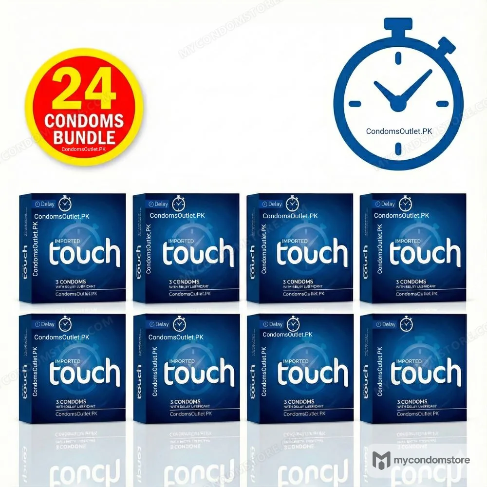 Touch Delay Condoms 24 Pack – Mega Performance Bundle – Climax Control