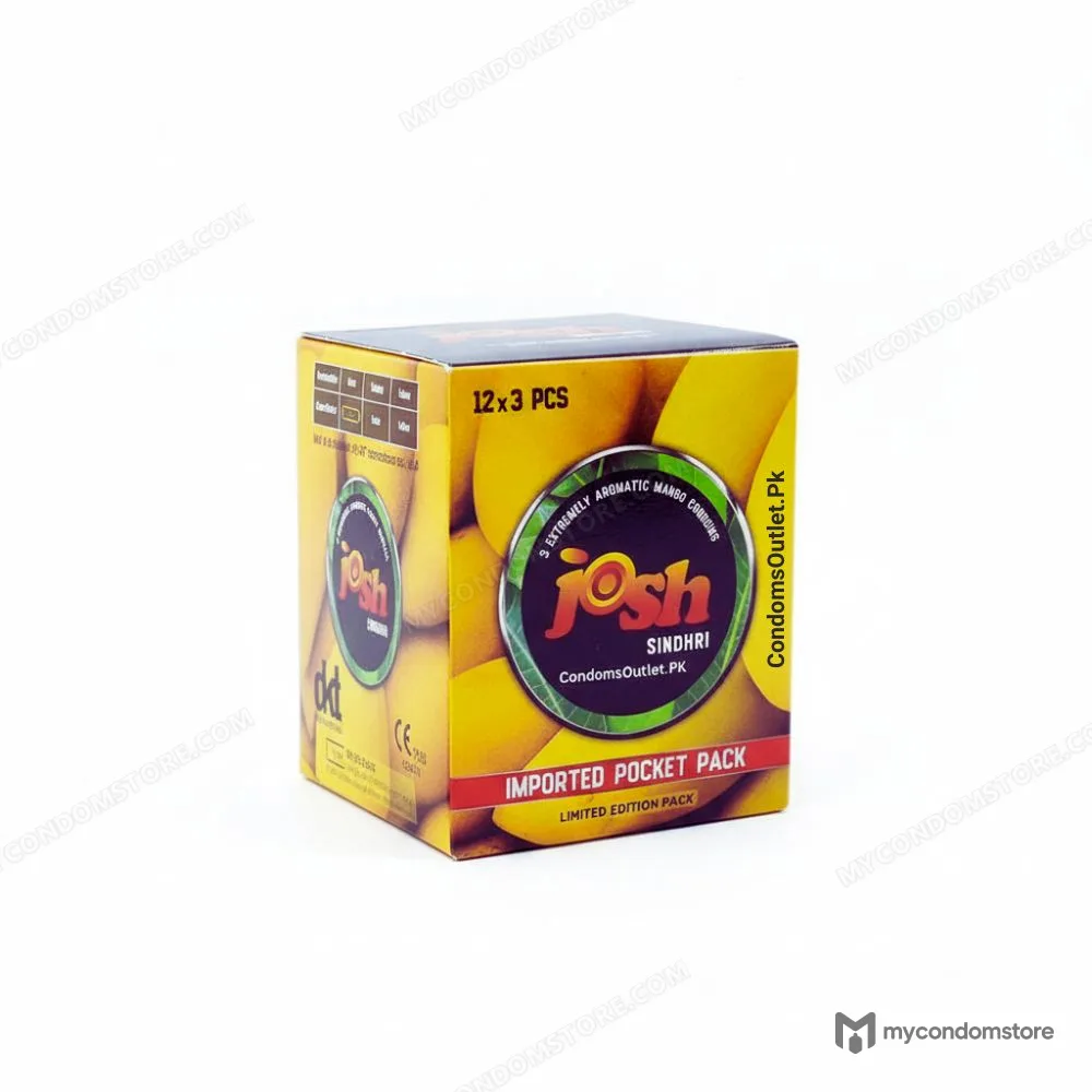 Josh Mango Condoms (36 Pack) – Exotic Mango Flavor – Bulk Pack