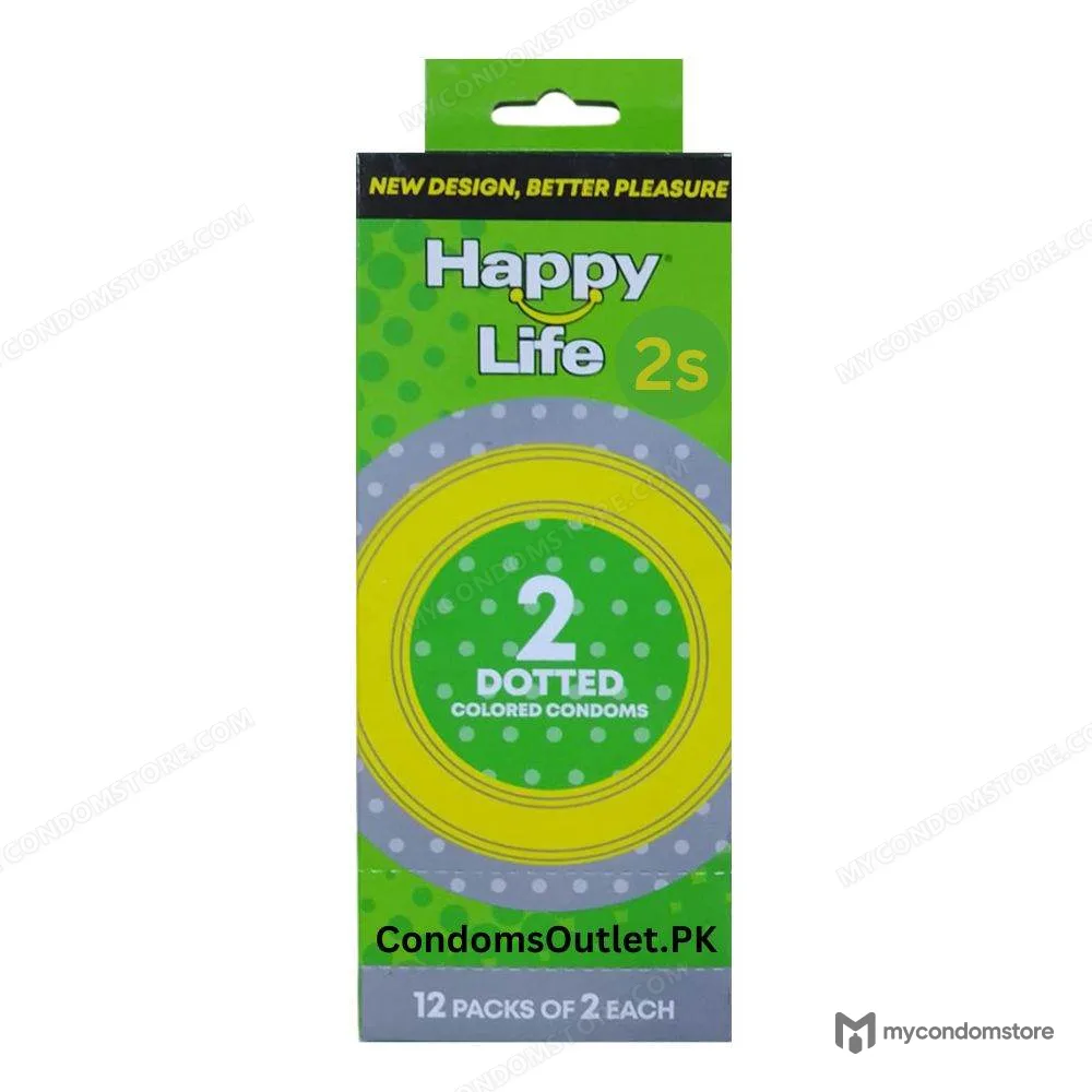 Happy Life Dotted Condoms (24 Pack) – Intense Stimulation