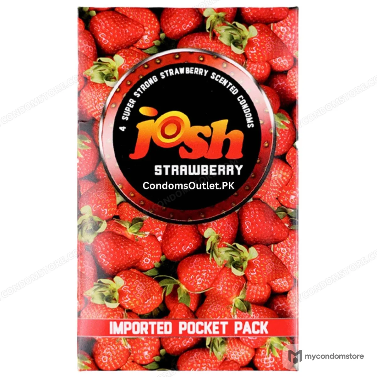 Josh Strawberry Flavored Condoms (3 Pack) – Sweet Fragrance