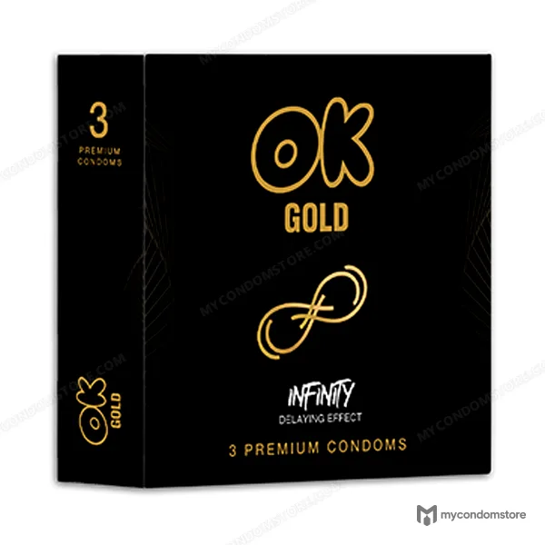 Ok Gold Infinity Condoms (1 Box = 3Pcs)
