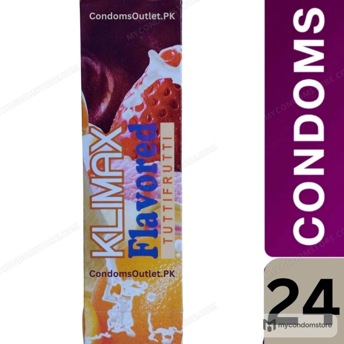 Klimax Tutti Frutti Flavored Condoms (24 Pack) – Exotic Mix