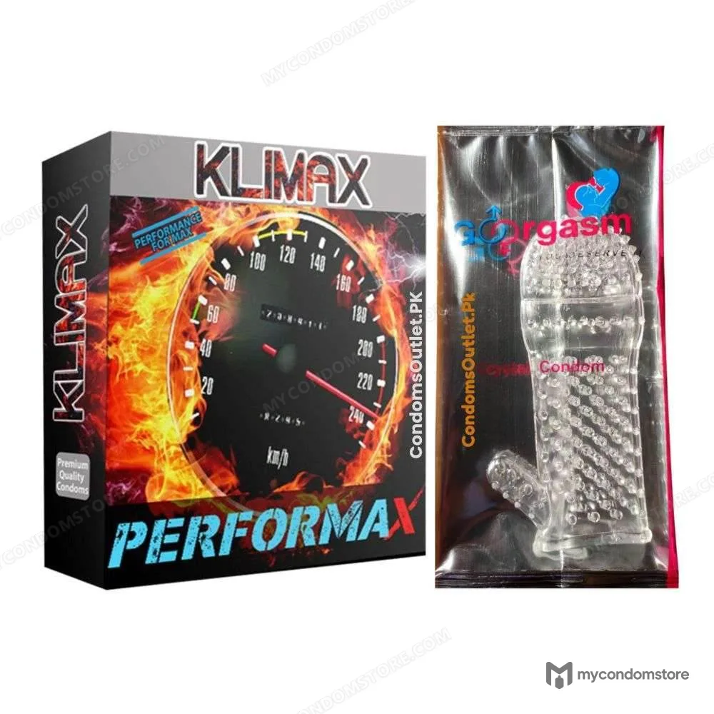 Klimax Performax & Crystal Condom Bundle – Reusable & Spiked