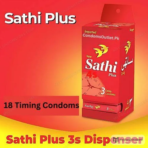 Sathi Plus Delay Condoms (18 Pack) – Extra Timing & Stamina