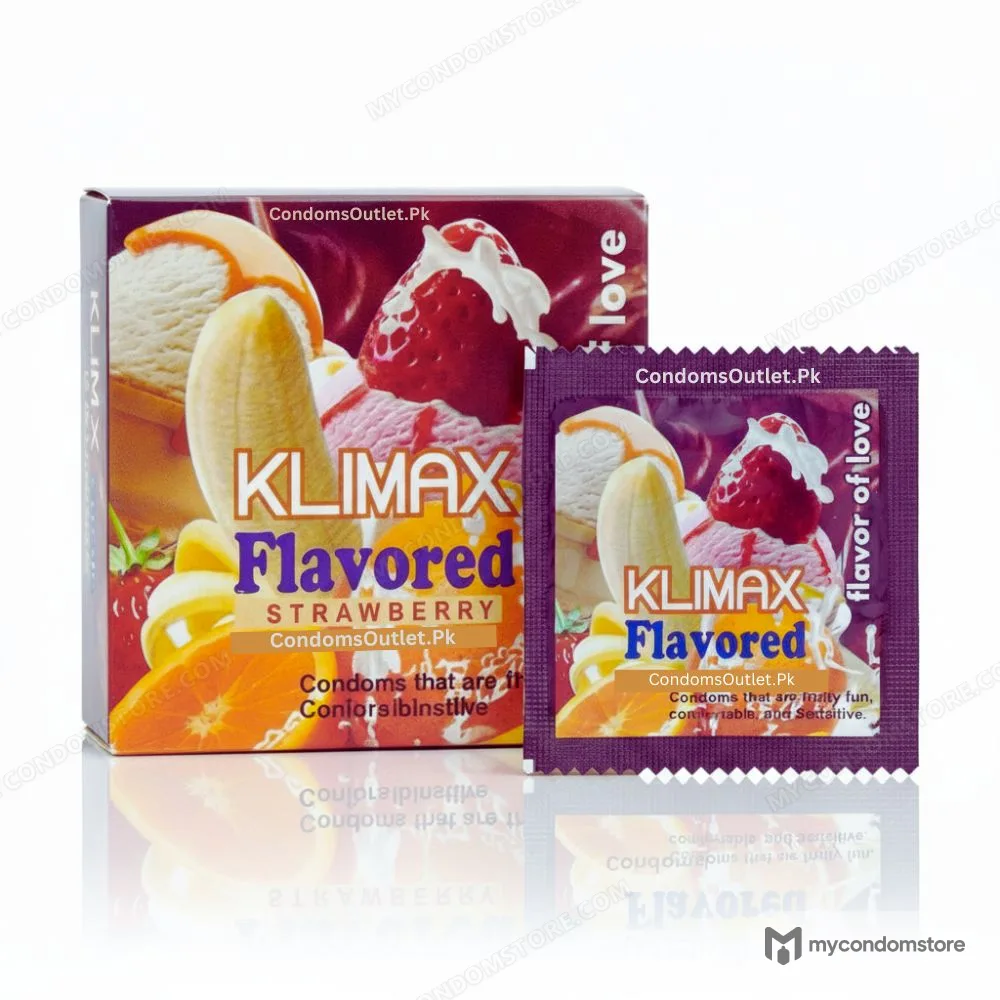 Klimax Strawberry Flavored Condoms (2 Pack) – Sweet Romance